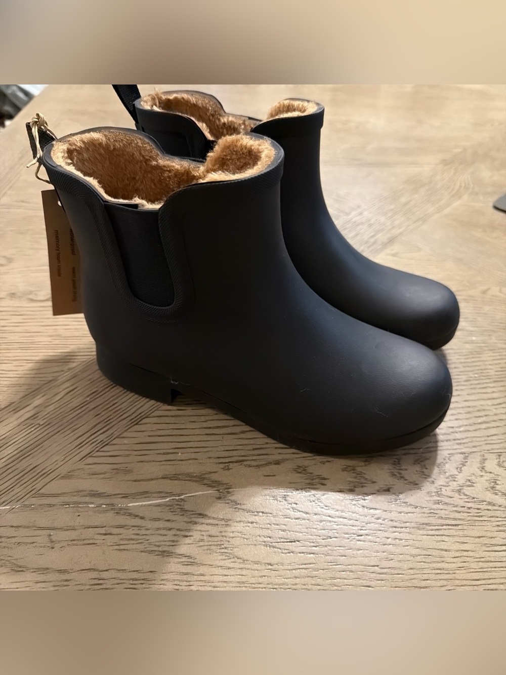 Chooka Eastlake Chelsea Faux Fur Waterproof Boots, Black 7